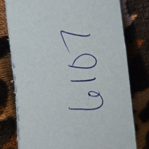 Lands End Leopard Print, Three-Quarter Sleeve Crew Neck Sweater - Picture 8 of 8